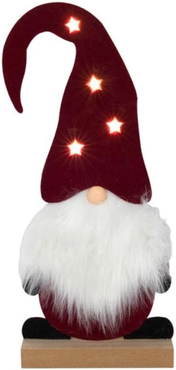 Filcana figurica patuljak s LED svjetlima 35 cm