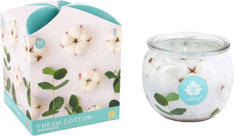 Mirisna svijeća u staklu svježi pamuk 90 g