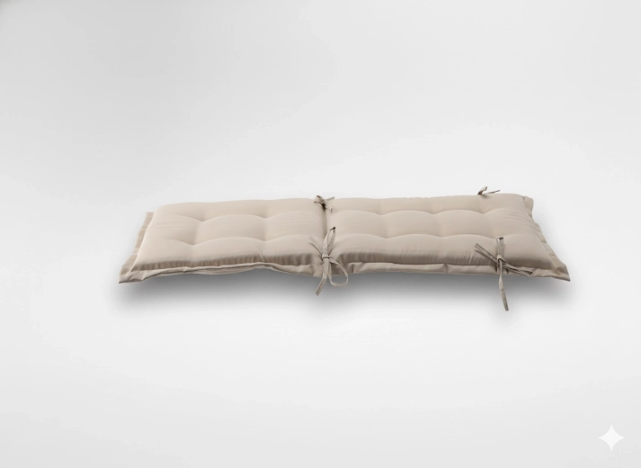 Udoban jastuk za stolicu s naslonom 48 × 100 × 5 cm – prirodni