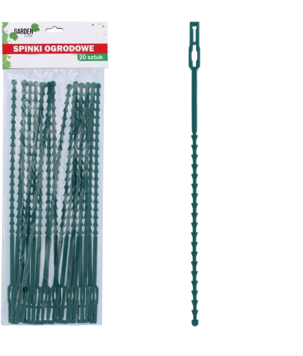 Set od 20 vrtnih spojnica za biljke, zelene 22 cm
