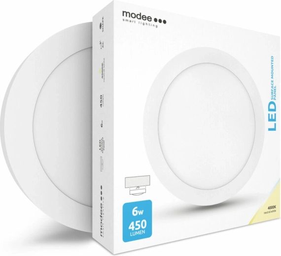 Kružni LED panel Modee Smart Lighting 6 W, nadgradni, neutralno bijela