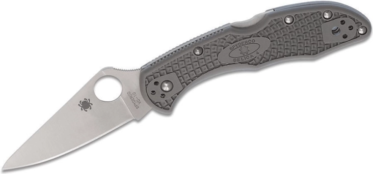 Spyderco Delica 4 Lightweight – sklopivi nož 7,5 cm, satin, siva, FRN