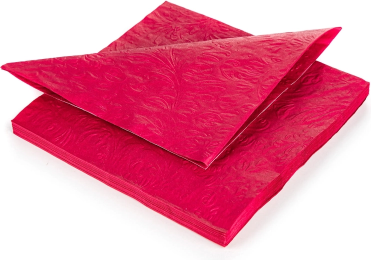 Papirnate salvete 33 × 33 cm bordo, 3-slojne, 20 kom