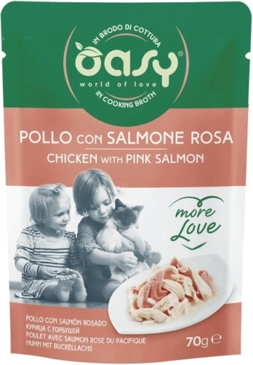 Oasy vrećica piletina s lososom 70 g