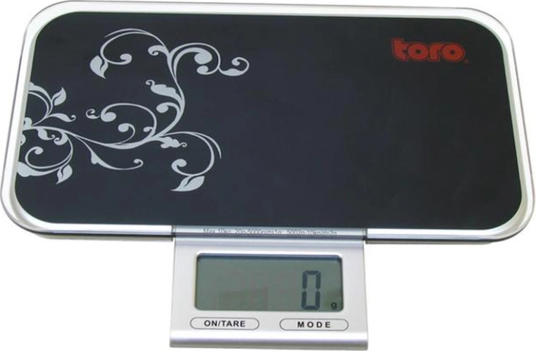 Digitalna kuhinjska vaga TORO 10 kg, staklena, crna