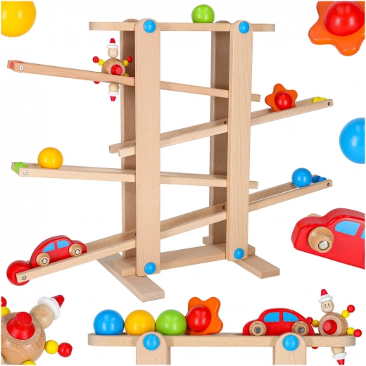 Drveni XXL Montessori set kuglične staze