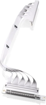 Riser kabel PCI-E 4.0 x16 s produženjem 400 mm, Dvostruki 90°, Bijeli