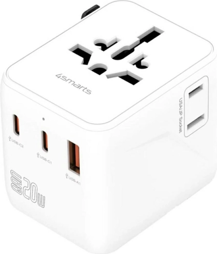 Putni adapter 20W GaN NOMAD s 2x USB‑C i 1x USB‑A