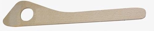 Drvena ravna lopatica 30 cm s okruglom rupom