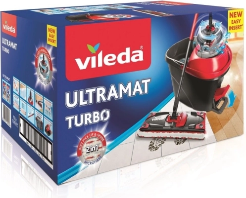 VILEDA Ultramat Turbo – plosnati mop s pedalom za cijeđenje
