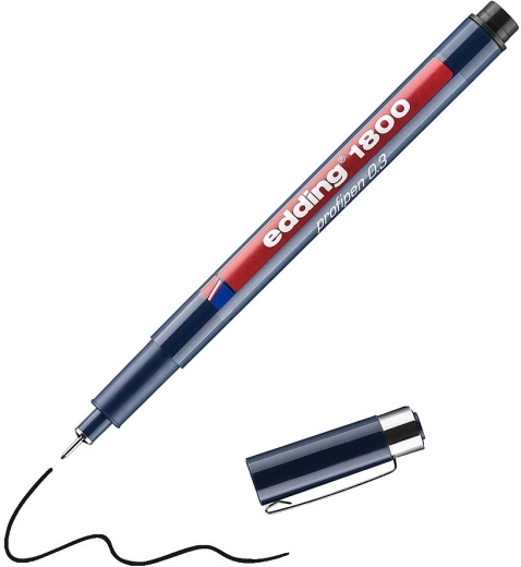 Marker edding 1800 crni 0,3 mm