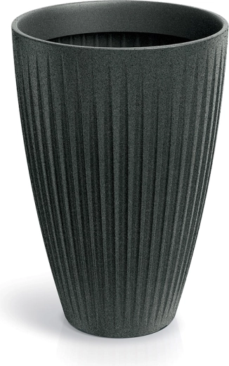 Lončanica Latia Round High 40 cm – crni granit