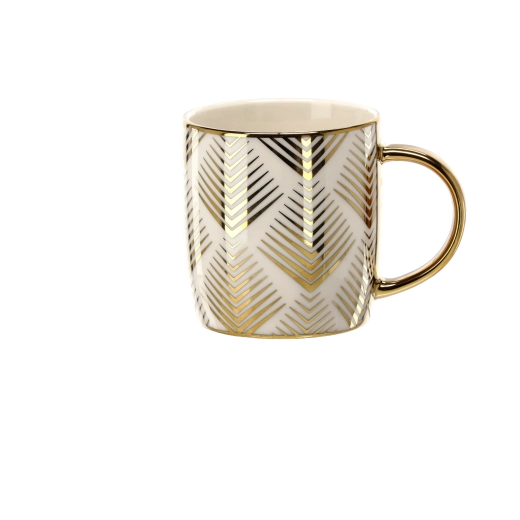 Luksuzni zlatni detalji i chevron uzorak