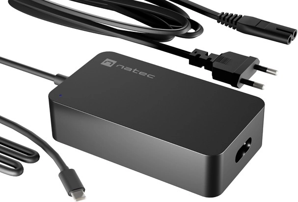 USB‑C punjač NATEC Grayling GaN 65W za prijenosna računala