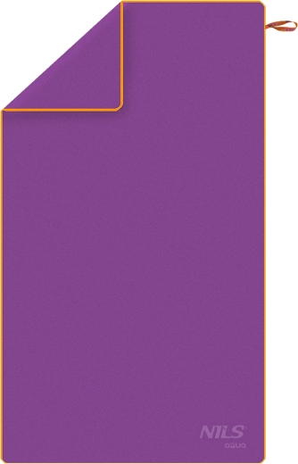 Brzisušeći ručnik od mikrovlakana NILS aqua NAR12 ljubičasto‑narančasti 180 × 100 cm