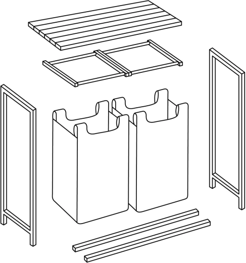 Izvadivi umetci s ručkama za lako prenošenje