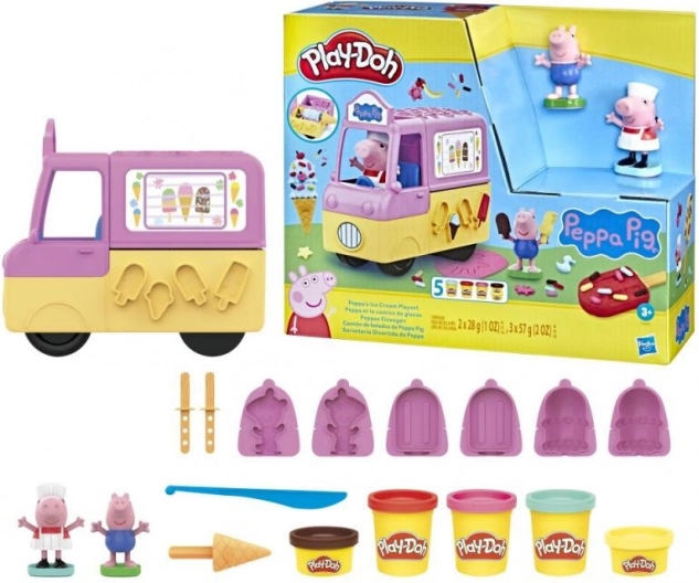 Zabavni set Peppa Pig kamion za sladoled Play-Doh