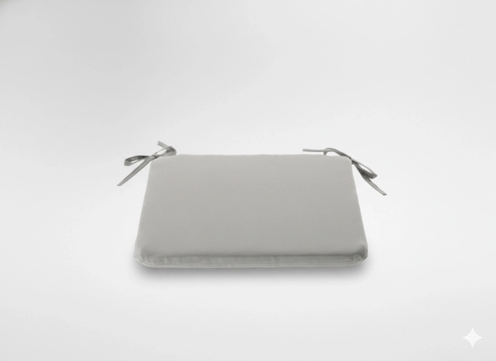 Jastučić za stolicu 40 × 40 × 3 cm svjetlosivi