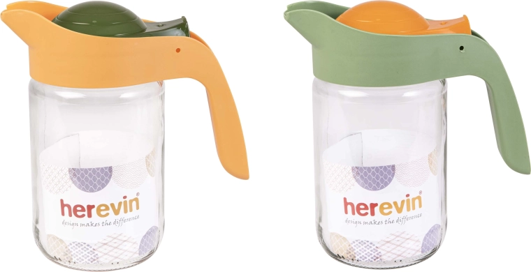 Vrč 660 ml sa staklenom posudom i plastičnim poklopcem