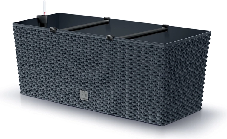 Samozalijevajuća žardinjera ratan antracit 50 cm