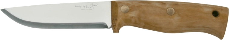 Helle Temagami 14C28N bushcraft nož s drvenom drškom i kožnim futrolom