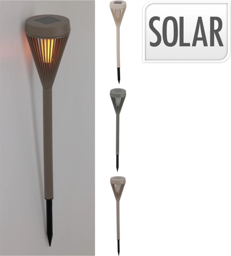 Solarna vrtna LED lampa od polipropilena, mat mješavina boja, promjer 7,5 cm, visina 43 cm