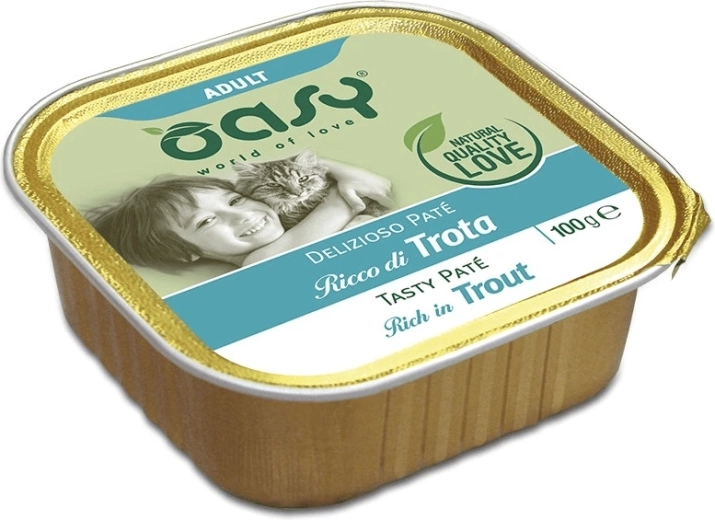Oasy Tasty Pašteta za odrasle mačke s pastrvom 100 g