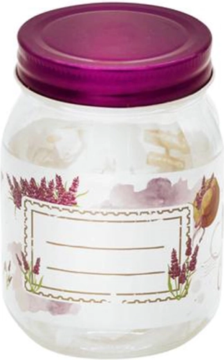 Staklenka za zimnicu s poklopcem TORO 380 ml Lavanda