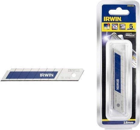 Lomljivi noževi 18 mm BI-METAL BLUE IRWIN, 5 kom