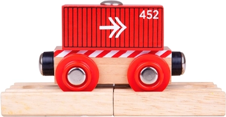 Bigjigs Rail vagon s crvenim kontejnerom