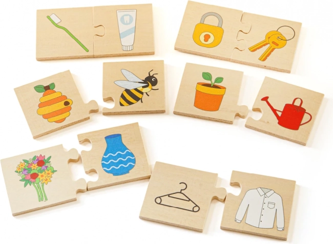 Didaktičke puzzle što ide zajedno BIGJIGS TOYS