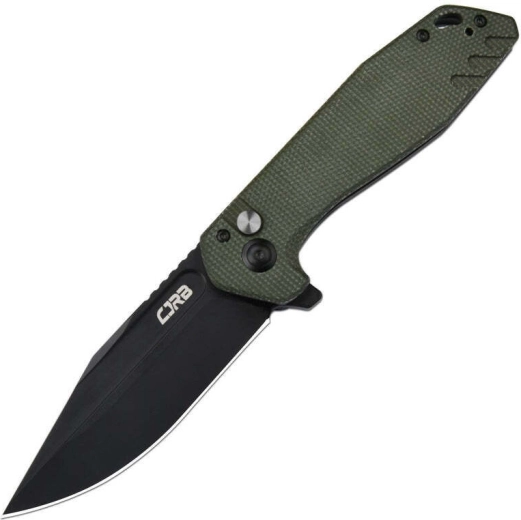 Džepni nož CJRB Riff Green, 8,8 cm, crna PVD oštrica, zelena Micarta