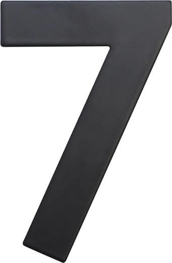 Kućni broj 7, 75 mm, nehrđajući čelik, mat crna