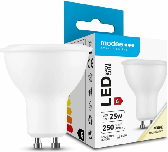 Modee LED spot žarulja GU10 3 W neutralna bijela