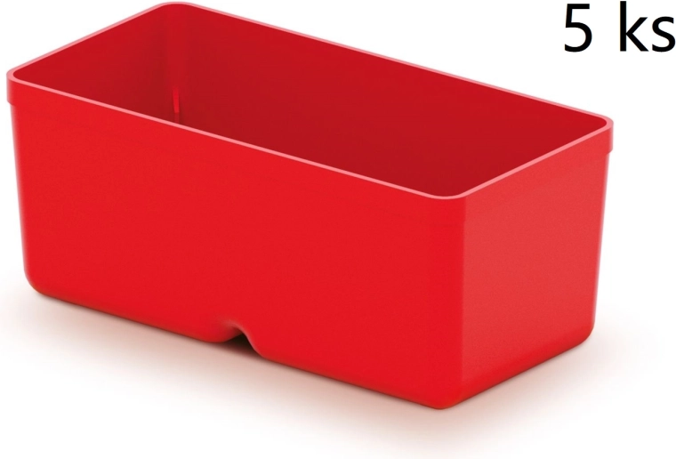 Set od 5 plastičnih kutija za alat Unite Box, crvena, 110 × 55 × 132 mm