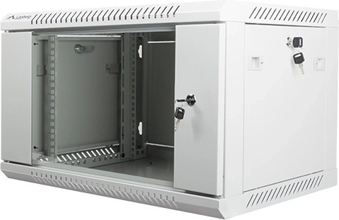 Zidni ormarić 19'' 6U 600x450 mm Siva s Ostakljenim Vrata