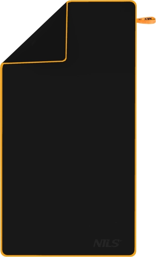 Brzosušeći ručnik od mikrovlakana NILS NCR12 crni/narančasti