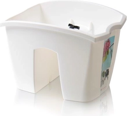 Žardinjera za ogradu Crown 24,2 cm – bijela