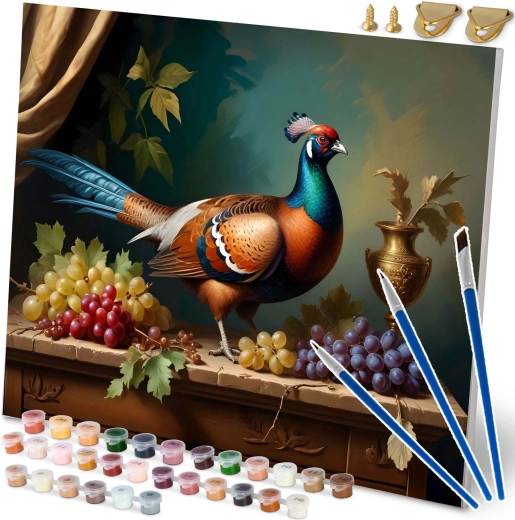 Slikanje prema brojevima 40 × 50 cm – fazan, mrtva priroda MASSIDO