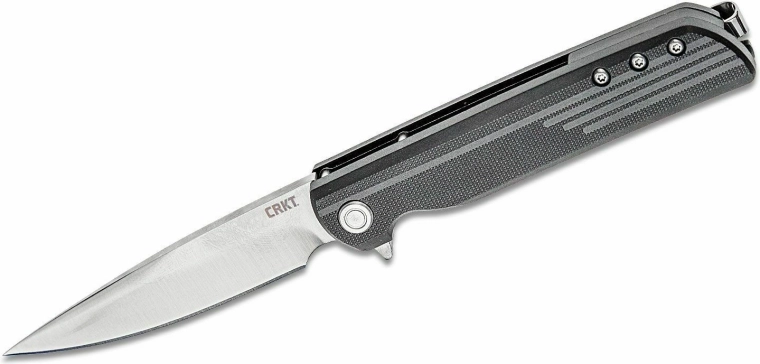 CRKT LCK+ Black džepni nož s asistiranim otvaranjem 8,4 cm