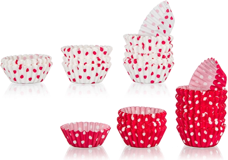 Papirnate slastičarske košarice DOTS mix 3 × 2,1 cm (200 kom)