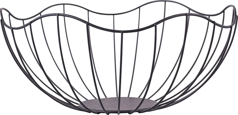 Metalna žičana košarica Altom design, crna, 28 × 12 cm
