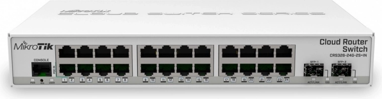 Prekidač MikroTik Cloud Router Switch 24-portovni GbE 2xSFP+