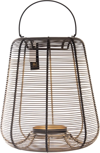 Metalni svijećnjak crno-zlatni 27 cm