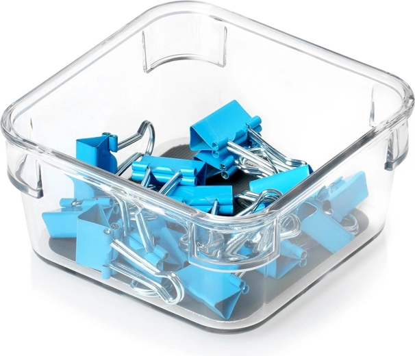 Kvadratni spremnik organizator GREY 9 × 9 × 4,5 cm