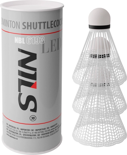 Badmintonske loptice s LED NILS NBL6193, 3 kom