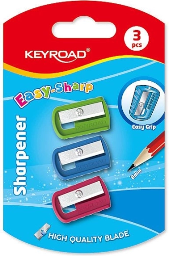 Plastično šiljilo KEYROAD Slim, 3 kom