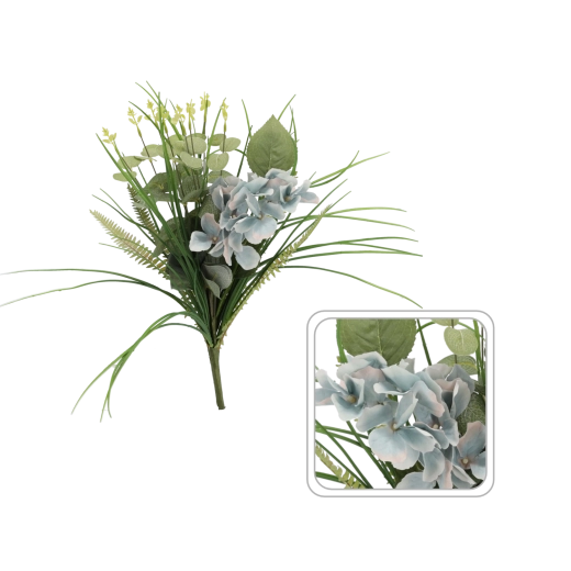 Umjetni buket s plavim cvjetovima 45 cm