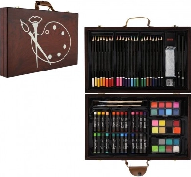 Kreativni set za slikanje u drvenoj kutiji
