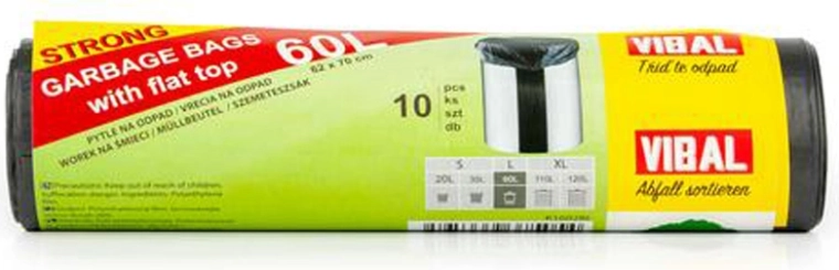 Vreće za otpad 60 l, 10 kom